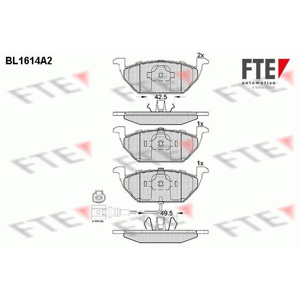 Снимка на Накладки FTE 9010250 за Seat Altea XL (5P5,5P8) 2.0 TFSI - 200 коня бензин