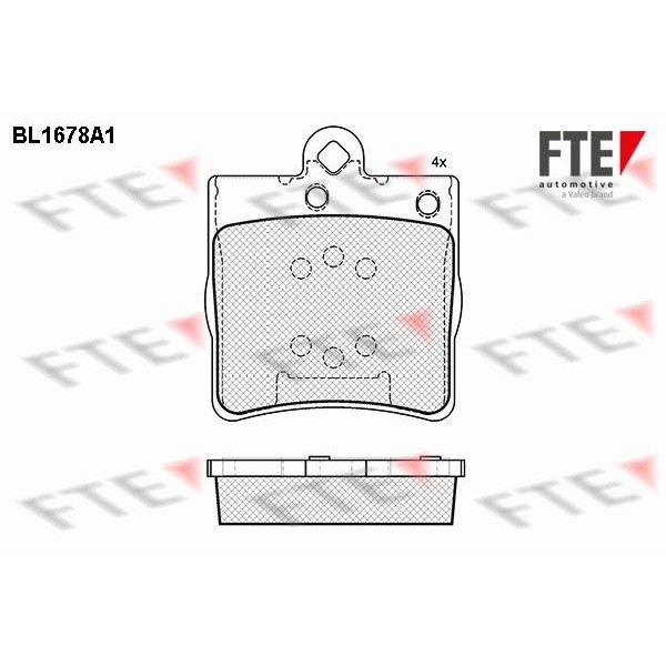 Снимка на Накладки FTE 9010287 за Mercedes CLK Convertible (a209) CLK 200 Kompressor (209.442) - 163 коня бензин