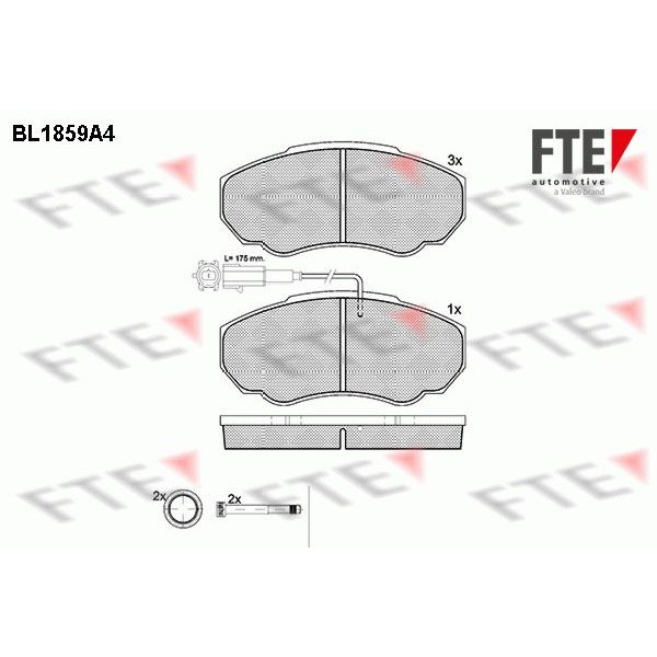 Снимка на Накладки FTE 9010437 за Peugeot Boxer Box (230L) 2.8 D - 87 коня дизел