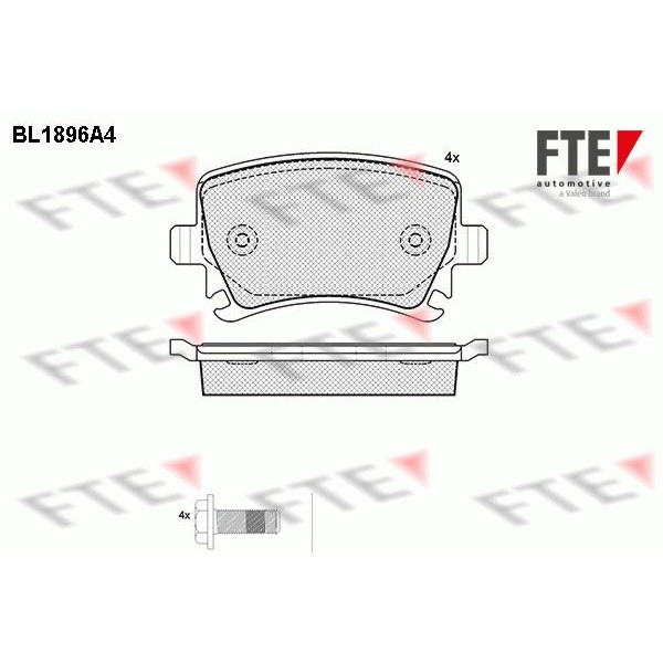 Снимка на Накладки FTE 9010484 за Audi A6 Sedan (4F2, C6) 4.2 FSI quattro - 350 коня бензин