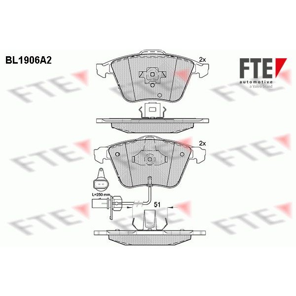 Снимка на Накладки FTE 9010495 за Audi A6 Sedan (4F2, C6) 2.8 FSI - 210 коня бензин