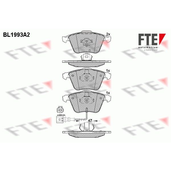 Снимка на Накладки FTE 9010581 за VW Scirocco (137) 2.0 TSI - 210 коня бензин