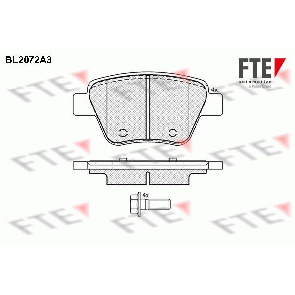 Снимка на Накладки FTE 9010656 за Audi A1 (8X1) 1.4 TFSI - 140 коня бензин
