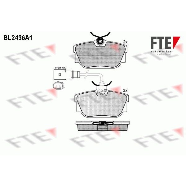 Снимка на Накладки FTE 9010736 за VW Sharan (7m) 2.0 LPG - 115 коня Бензин/Автогаз(LPG)