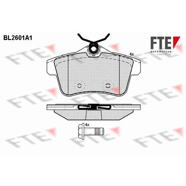 Снимка на Накладки FTE 9010852 за Citroen DS4 Hatchback 1.6 THP 160 - 163 коня бензин