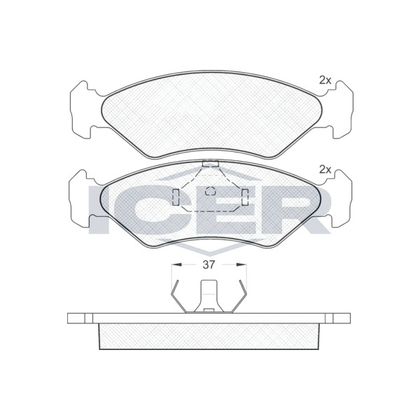Снимка на Накладки ICER 180776 за Ford Fiesta MK 3 (gfj) 1.8 D - 60 коня дизел
