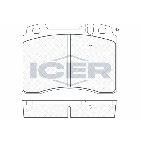 Снимка на Накладки ICER 180861 за Mercedes SL (r129) 500 (129.068) - 306 коня бензин