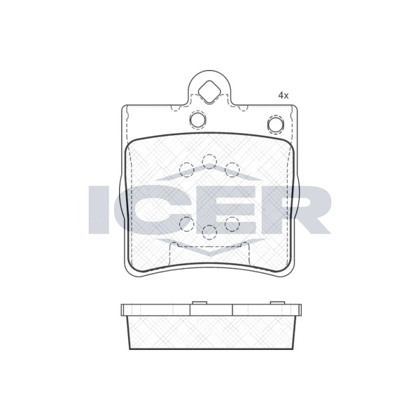 Снимка на Накладки ICER 181311 за Mercedes SLK (r170) 230 Kompressor (170.447) - 193 коня бензин
