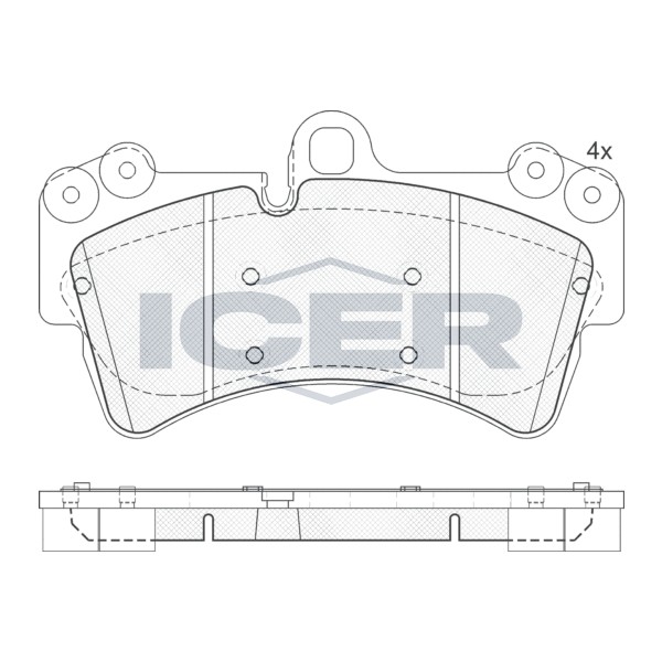 Снимка на Накладки ICER 181595 за Porsche Cayenne (955, 9PA) 3.6 - 290 коня бензин