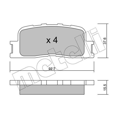 Снимка на Накладки METELLI 22-0753-0 за Toyota Camry Sedan (XV3) 3.0 (MCV30_, MCV30R) - 186 коня бензин