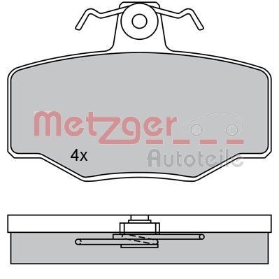 Снимка на Накладки METZGER 1170076 за Nissan Primera Traveller (WP11) 1.8 16V - 114 коня бензин