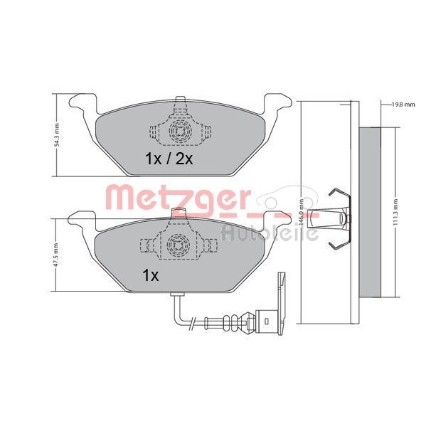 Снимка на Накладки METZGER GREENPARTS 1170002 за Seat Leon (1P1) 2.0 TDI - 140 коня дизел