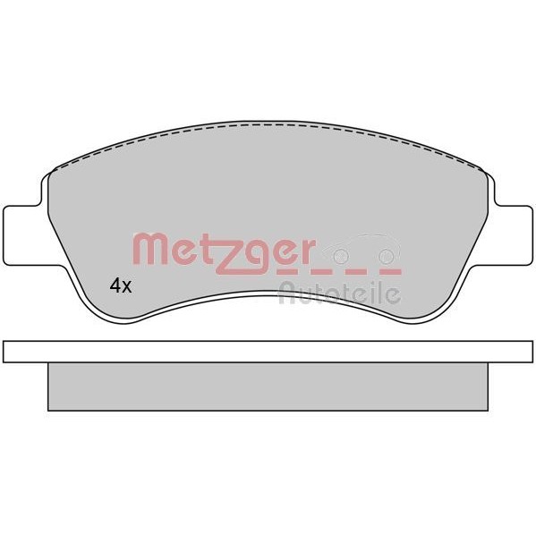 Снимка на Накладки METZGER GREENPARTS 1170026 за Citroen C3 II Hatchback 1.4 VTi - 98 коня бензин