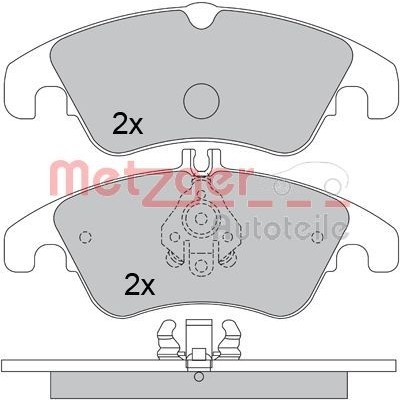 Снимка на Накладки METZGER GREENPARTS 1170509 за Mercedes E-class Convertible (a207) E 350 CDI (207.422) - 231 коня дизел