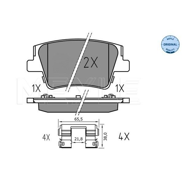 Снимка на Накладки MEYLE -PD: Advanced performance and design. 025 240 4514/PD за Mazda Premacy (CP) 2.0 TD - 101 коня дизел
