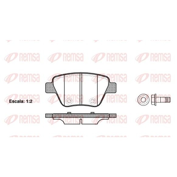 Снимка на Накладки REMSA 1420.00 за Audi A1 (8X1) 1.4 TFSI - 140 коня бензин