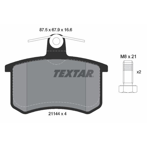 Снимка на Накладки TEXTAR 2074101 за Peugeot J5 Box (290L) 2.5 D 4x4 - 73 коня дизел