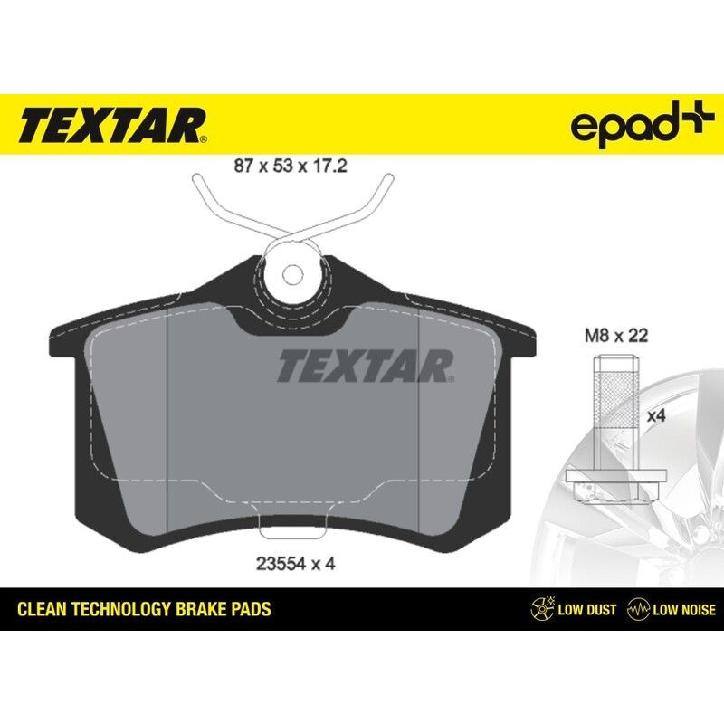 Снимка на Накладки TEXTAR Q+ 2099501 за BMW 3 Coupe E36 M3 3.0 - 239 коня бензин