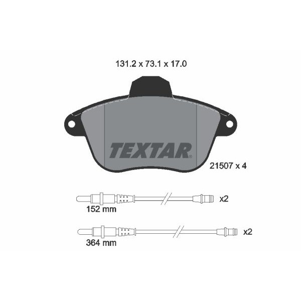 Снимка на Накладки TEXTAR Q+ 2391701 за Fiat Ducato BUS 230 2.5 D - 75 коня дизел