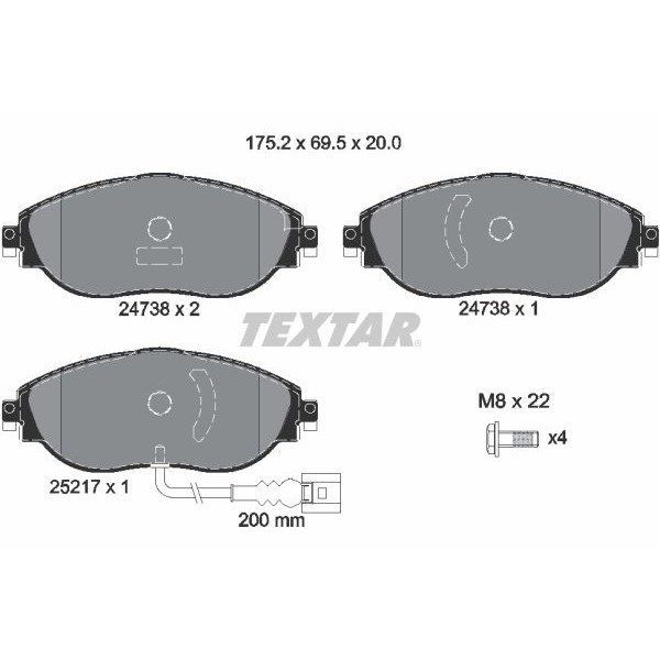 Снимка на Накладки TEXTAR Q+ 2431701 за Hyundai Accent 3 (MC) 1.6 GLS - 112 коня бензин