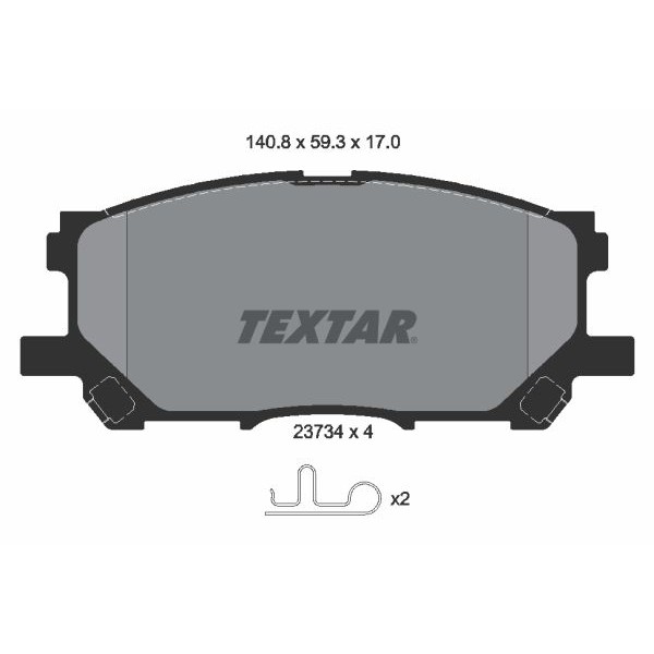 Снимка на Накладки TEXTAR Q+ 2449602 за Volvo S60 D4 - 163 коня дизел