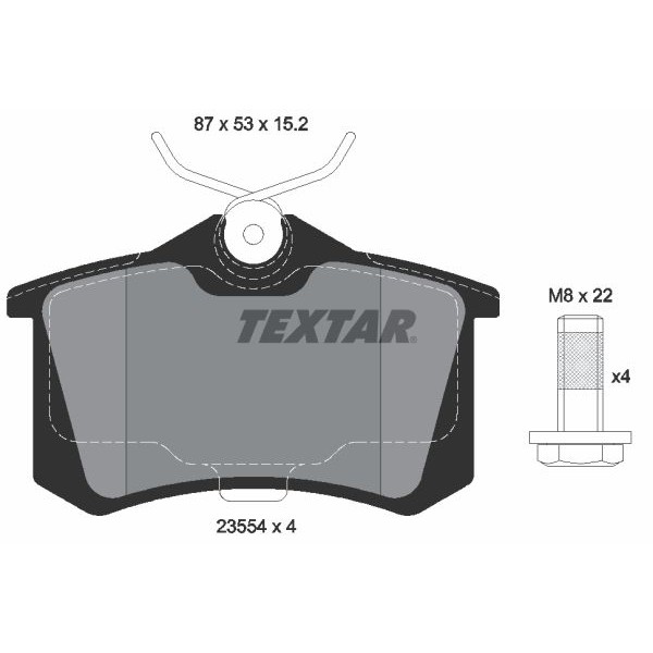 Снимка на Накладки TEXTAR epad 2358781 за Skoda Fabia Hatchback 2006 1.6 TDI - 105 коня дизел