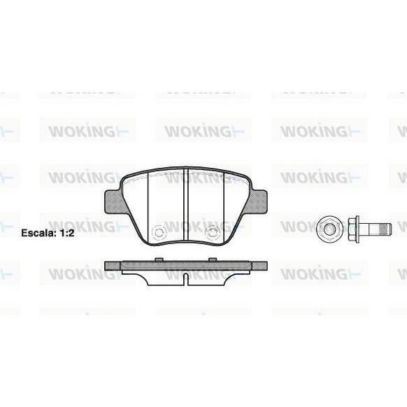 Снимка на Накладки WOKING P15203.00 за Audi A1 (8X1) 1.4 TFSI - 140 коня бензин