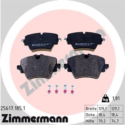 Снимка на Накладки ZIMMERMANN 25617.185.1 за BMW X1 F48 sDrive 20 d - 163 коня дизел