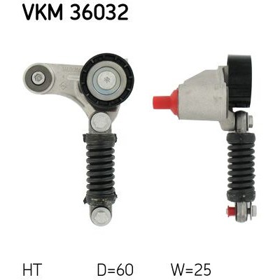 Снимка на Обтяжна ролка пистов ремък SKF VKM 33164 за Ford Mondeo 4 1.6 TDCi - 115 коня дизел