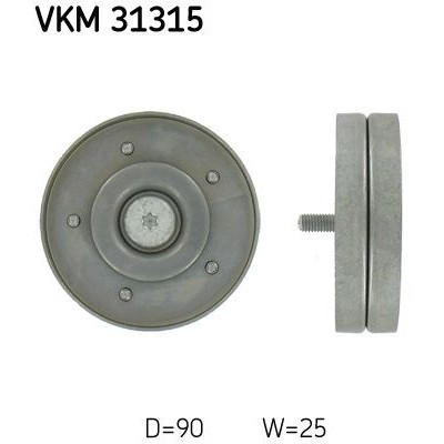 Снимка на Паразитна ролка ангренажен ремък SKF VKM 23121 за Peugeot 208 1.6 BlueHDi 120 - 120 коня дизел