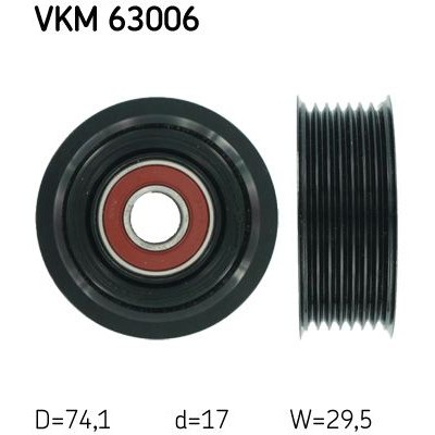 Снимка на Паразитна ролка пистов ремък SKF VKM 63006 за Honda Civic 8 Hatchback (FN,FK) Type R (FN2) - 201 коня бензин