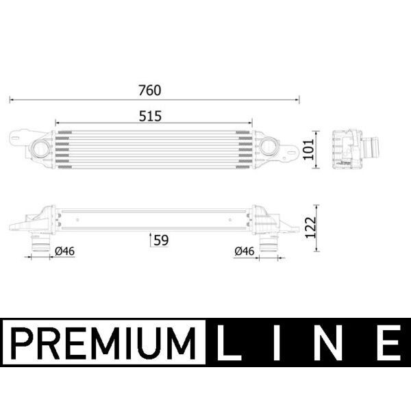 Снимка на Перка, охлаждане на двигателя MAHLE BEHR PREMIUM LINE CFW 94 000P за камион Mercedes Actros MP4, MP5 2030 LS - 299 коня дизел