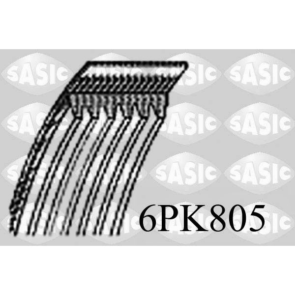 Снимка на Пистов ремък SASIC 6PK805 за Suzuki SX4 (GY) 1.6 DDIS (RW 416D) - 90 коня дизел