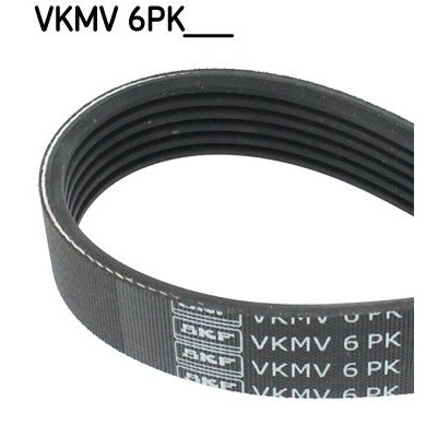 Снимка на Пистов ремък SKF черен VKMV 6PK1070 за Seat Ibiza 2 (6K2) 1.4 i - 60 коня бензин