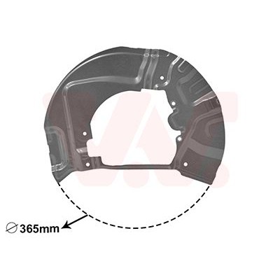 Снимка на Предпазна пластина за спирачен диск VAN WEZEL 0655372 за BMW 5 Sedan E60 523 i - 190 коня бензин