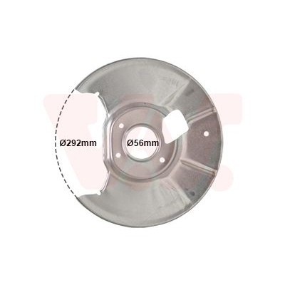 Снимка на Предпазна пластина за спирачен диск VAN WEZEL 2754373 за Mazda 6 Station Wagon (GY) 2.0 (GYEW) - 141 коня бензин