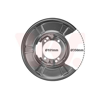 Снимка на Предпазна пластина за спирачен диск VAN WEZEL 3077371 за VW Crafter 30-50 Platform (2F) 2.0 TDI - 136 коня дизел
