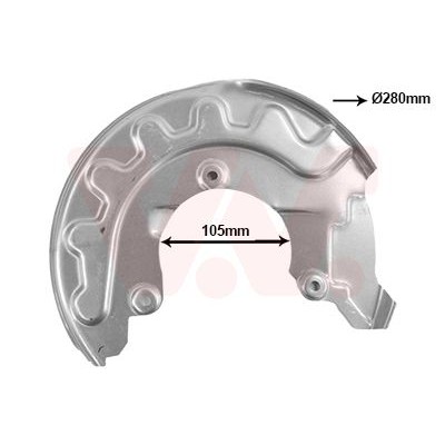 Снимка на Предпазна пластина за спирачен диск VAN WEZEL 5814371 за Audi A1 (8X1) 1.4 TFSI - 125 коня бензин