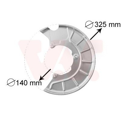 Снимка на Предпазна пластина за спирачен диск VAN WEZEL 7622371 за Skoda Octavia (1Z3) 1.9 TDI - 105 коня дизел