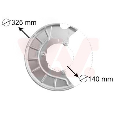 Снимка на Предпазна пластина за спирачен диск VAN WEZEL 7622372 за Skoda Octavia (1Z3) 1.9 TDI - 105 коня дизел