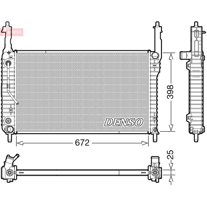 Снимка на Радиатор, охлаждане на двигателя DENSO DRM21104 за Citroen C4 Picasso 2 1.6 THP 165 - 165 коня бензин