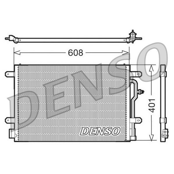 Снимка на Радиатор за климатик DENSO DCN02012 за Audi A4 Sedan (8EC, B7) 2.0 TFSI quattro - 200 коня бензин