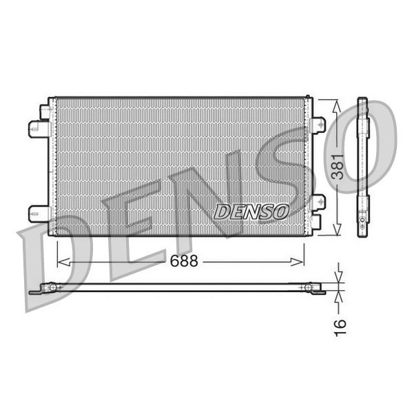 Снимка на Радиатор за климатик DENSO DCN32017 за VW Golf 4 (1J1) 2.3 V5 4motion - 170 коня бензин