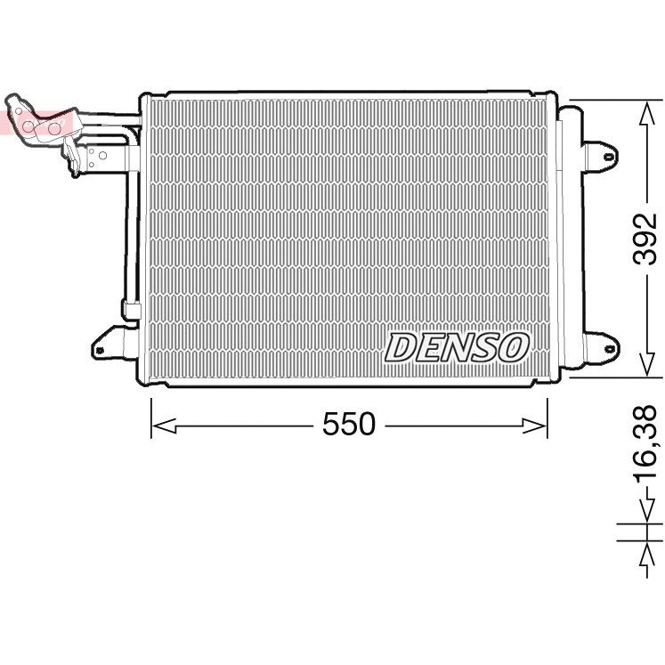 Снимка на Радиатор за климатик DENSO DCN32032 за Audi A3 Sportback (8PA) 2.0 TFSI - 200 коня бензин