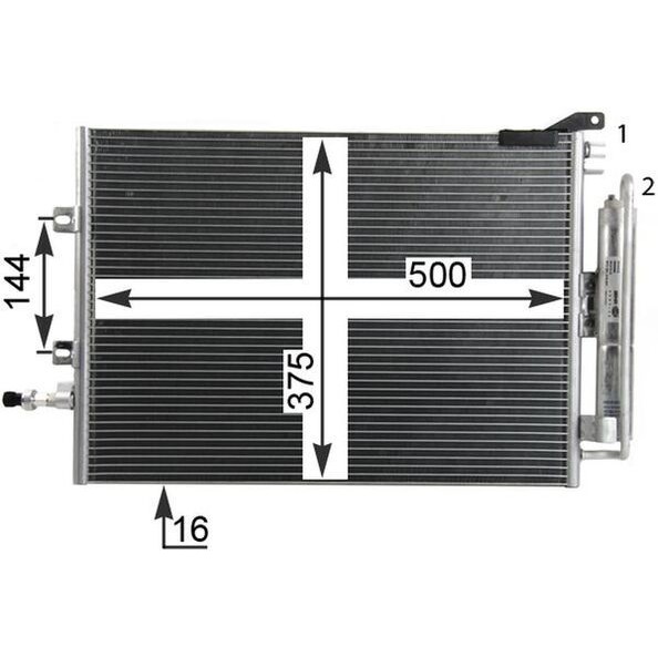Снимка на Радиатор за климатик MAHLE BEHR AC 705 000S за камион DAF CF 85 FAX 85.480 - 477 коня дизел