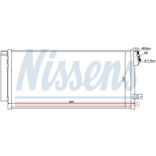Снимка на Радиатор за климатик NISSENS 940157 за Porsche Cayenne (958, 92A) 3.0 Diesel - 245 коня дизел