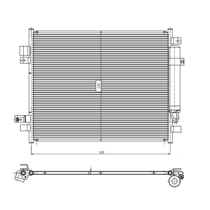 Снимка на Радиатор за климатик NRF EASY FIT 350418 за Nissan Note 2013 1.5 dCi - 90 коня дизел