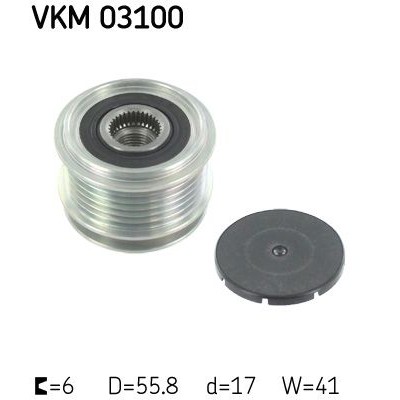 Снимка на Ролка алтернатор SKF VKM 03100 за Audi A3 (8P1) 2.0 FSI - 150 коня бензин