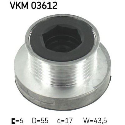 Снимка на Ролка алтернатор SKF VKM 03612 за Mercedes Citan Mixto (415) 111 CDI (415.603, 415.605) - 110 коня дизел