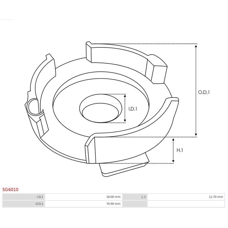 Снимка на Ролка за алтернатор AS-PL Brand new | | Alternator freewheel pulleys AFP3036 за VW Golf 6 (5K1) 2.5 FSI - 170 коня бензин